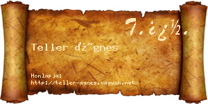 Teller Ágnes névjegykártya