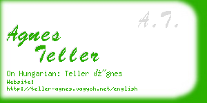 agnes teller business card